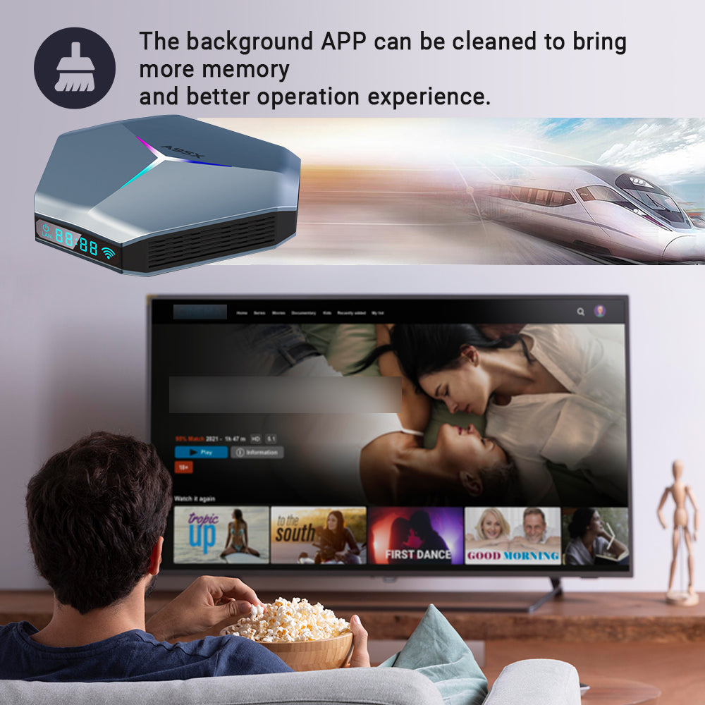 vip-X96 Android TV Box – 4K Smart Media Player with WiFi, HDMI & App Support