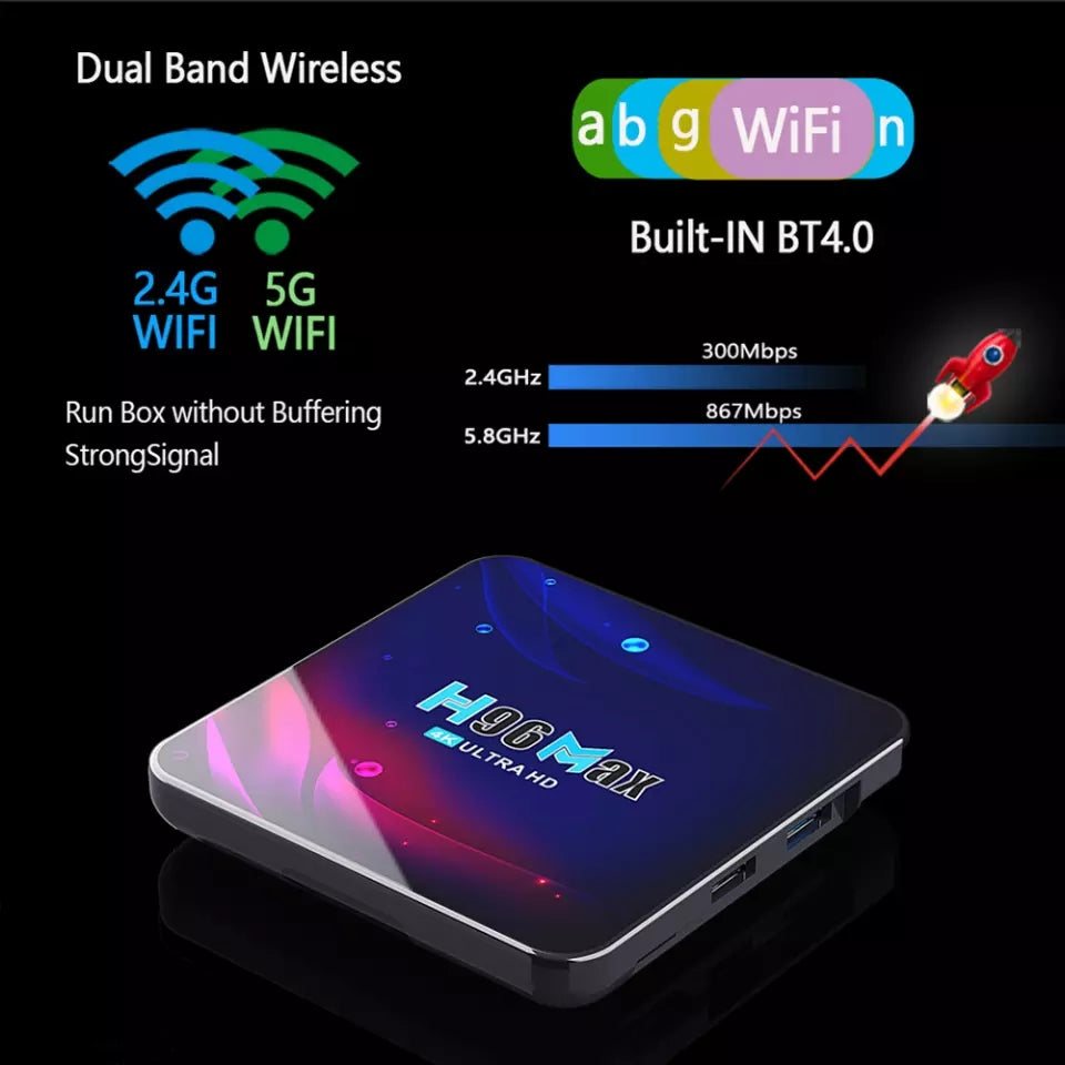 NO vip-X96 Android TV Box – 4K Smart Media Player with WiFi, HDMI & App Support